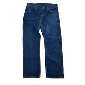 Vintage‎ Lee Jeans Mens 38x32 Blue Dark 200-0189 Western 80s Union Made Straight